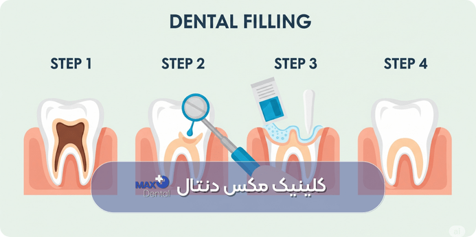 مراحل پر کردن دندان (گام به گام)